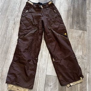 DC Snowboarding Pants ExoTex 5,000 Womens Small Brown Vented Outdoor Adult